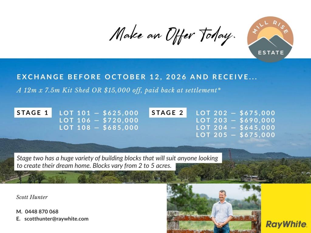 LAND RELEASE - GLEN WILLIAM RD, CLARENCE TOWN, NSW 2321