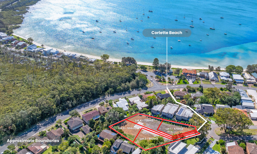 Lots 1, 2, 3 & 4/274 Corrie Pde, Corlette, NSW 2315