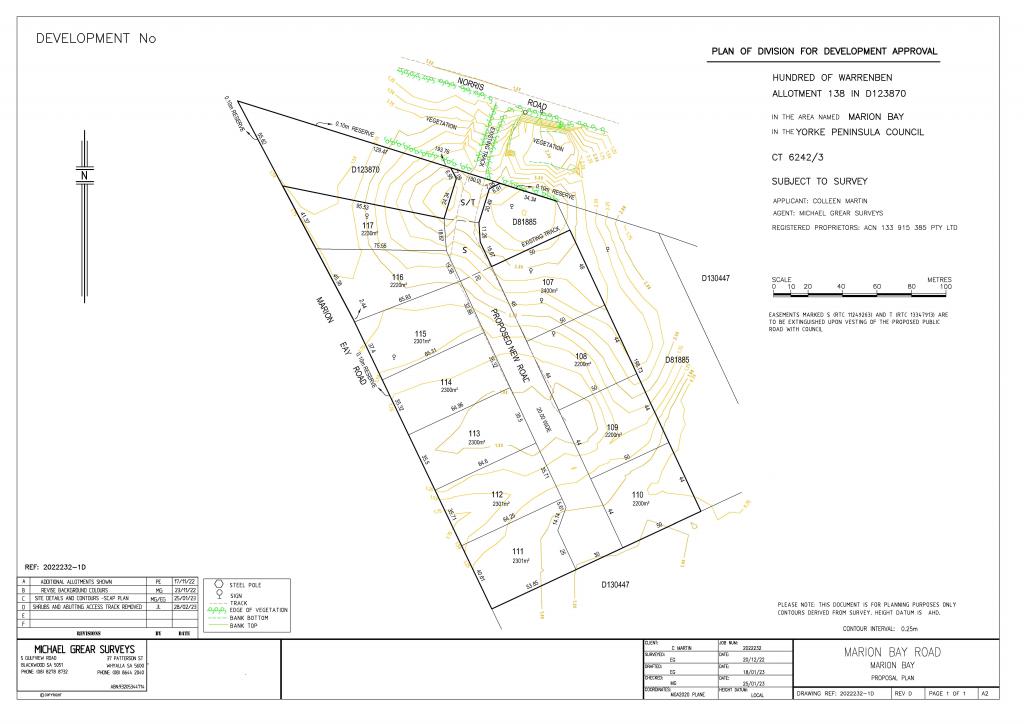 Lot 103 Norris Rd, Marion Bay, SA 5575