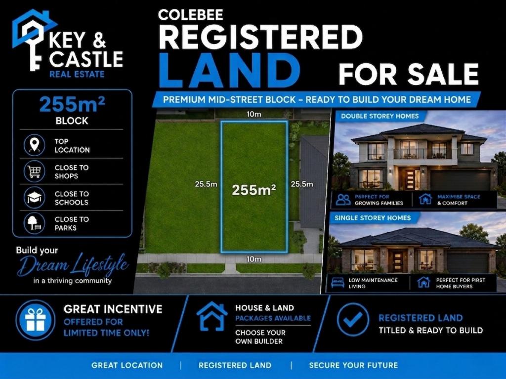Park Facing Land I Last Few Left I Call Us Now, Colebee, NSW 2761
