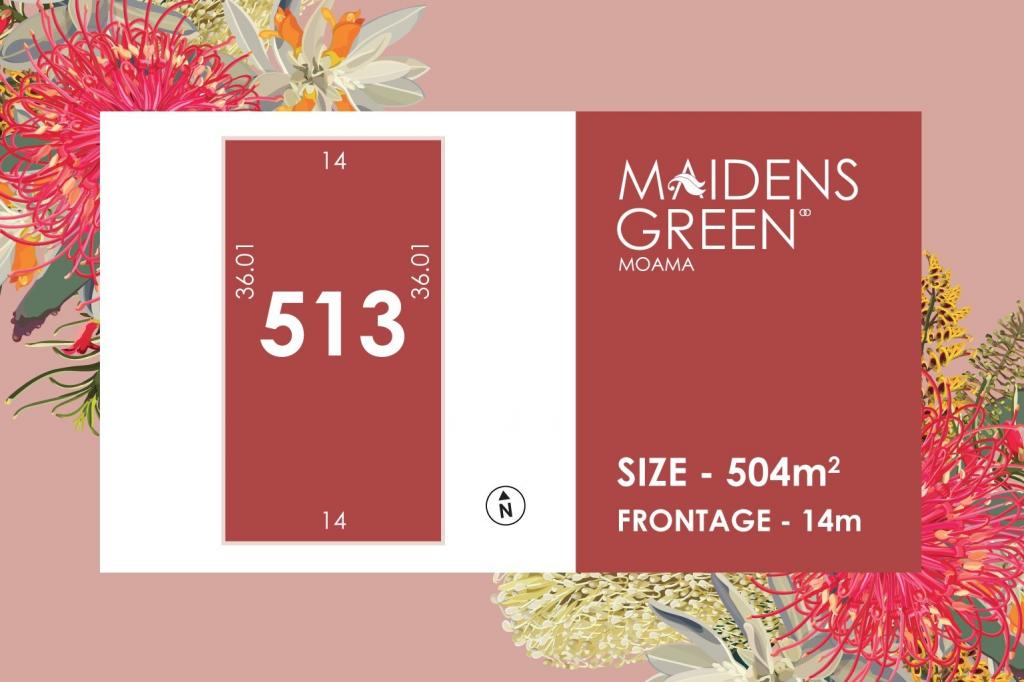 LOT 513 MAIDENS GREEN, KINGS CCT, MOAMA, NSW 2731