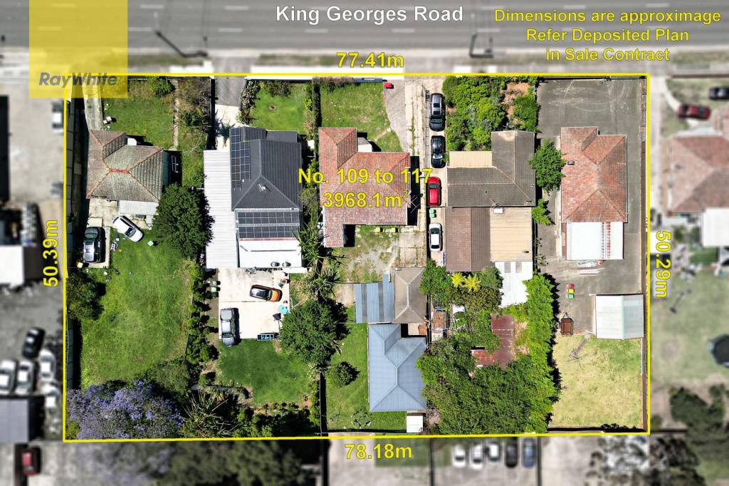 109,111,113,115,117 KING GEORGES RD, WILEY PARK, NSW 2195