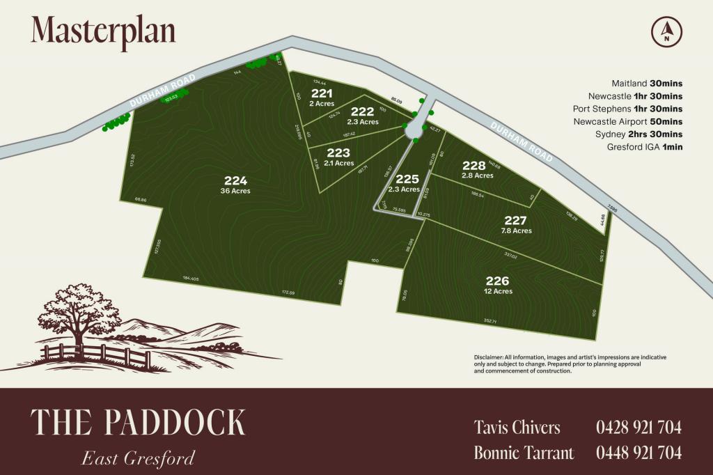 Lots/221-228 Durham Rd, East Gresford, NSW 2311