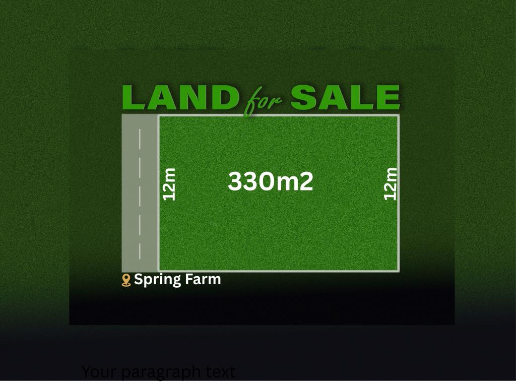 Contact agent for address, SPRING FARM, NSW 2570