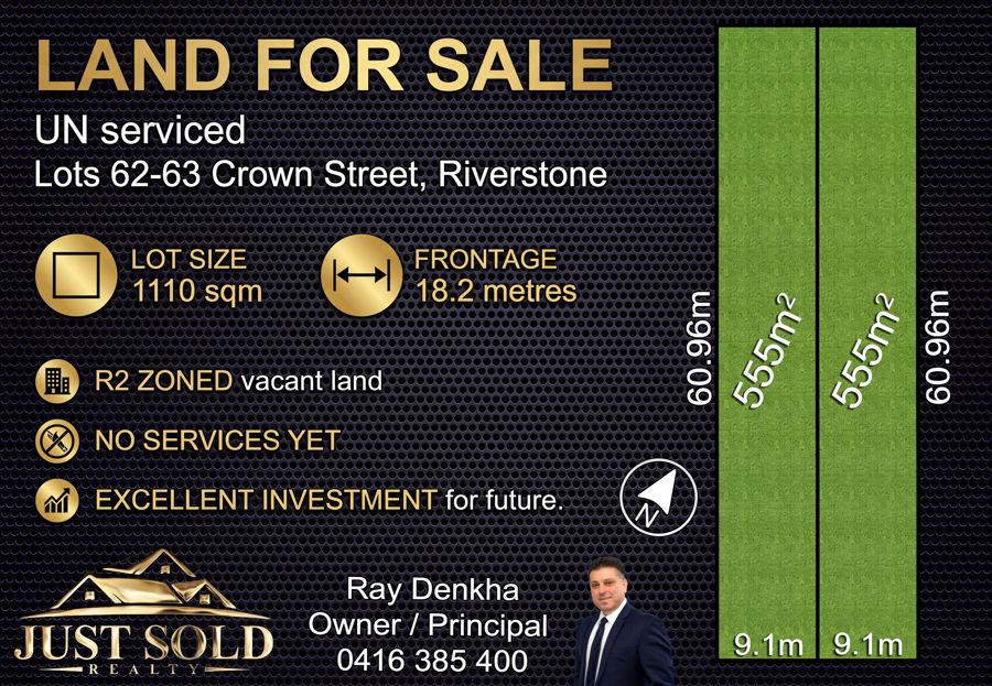 LOTS 62-63 CROWN ST, RIVERSTONE, NSW 2765