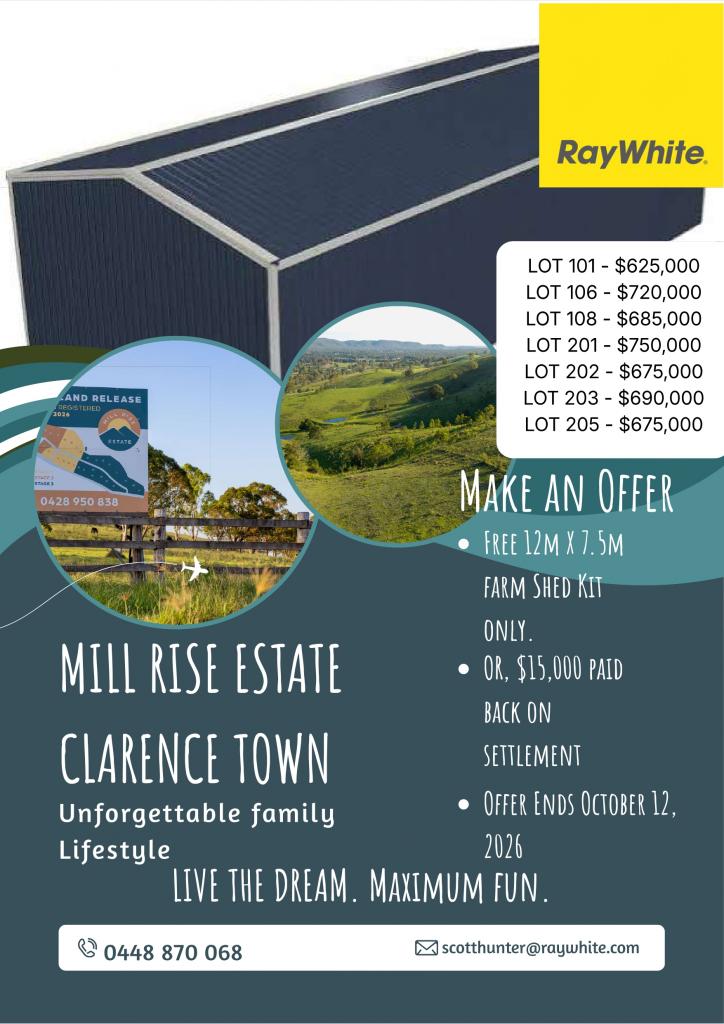 Land Release - Glen William Rd, Clarence Town, NSW 2321
