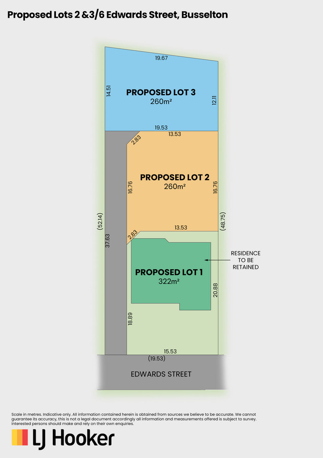 PROPOSED LOT 2 & 3/6 EDWARDS ST, BUSSELTON, WA 6280