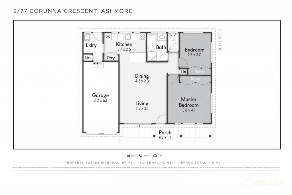 1-2/77 Corunna Cres, Ashmore, QLD 4214