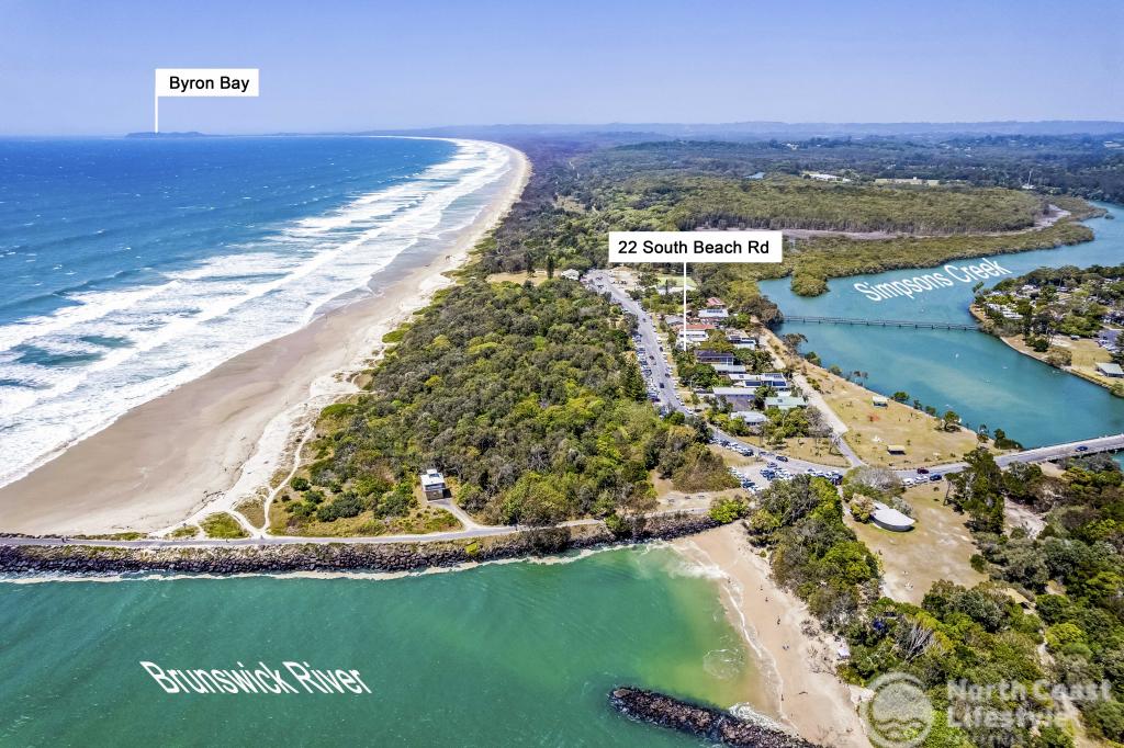 22 SOUTH BEACH RD, BRUNSWICK HEADS, NSW 2483