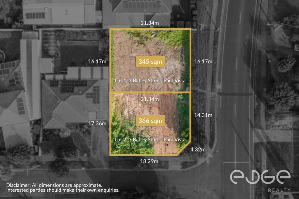 LOT 1 & 2/3 BATLEY ST, PARA VISTA, SA 5093