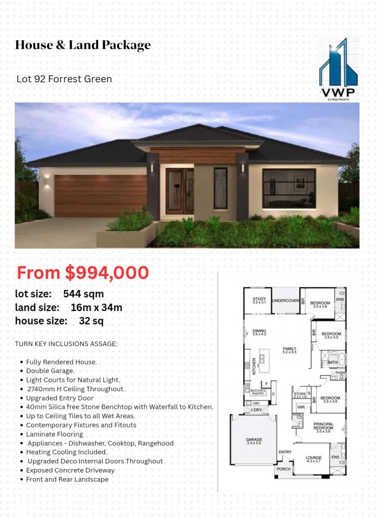 Lot 92/37 Forrest Green Dr, Armstrong Creek, VIC 3217