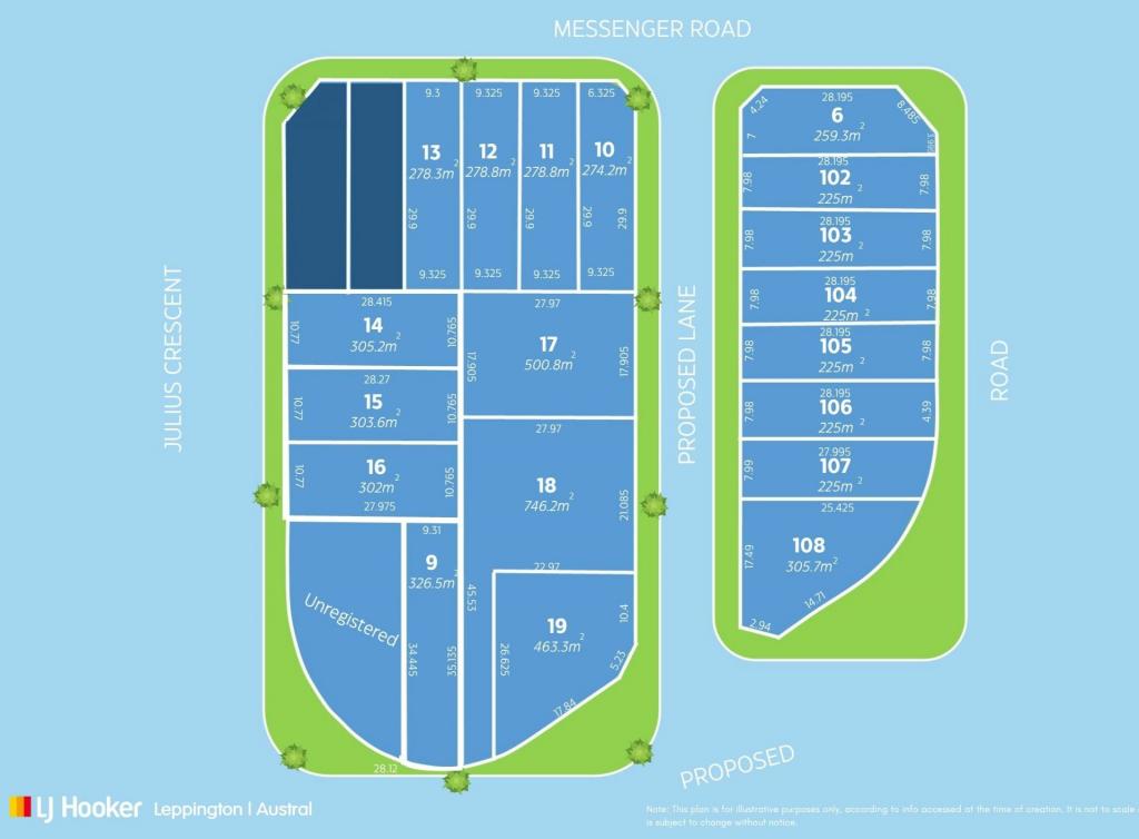 LOTS 9, 14 JULIUS CRES, LEPPINGTON, NSW 2179