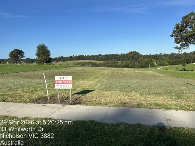 Lot 26/20 Southon Tce, Nicholson, VIC 3882