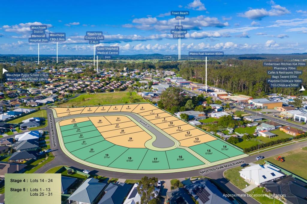 STAGE 1 THE MILL ESTATE (LOTS 1 - 31), SPOTTED GUM BOULEVA, WAUCHOPE, NSW 2446