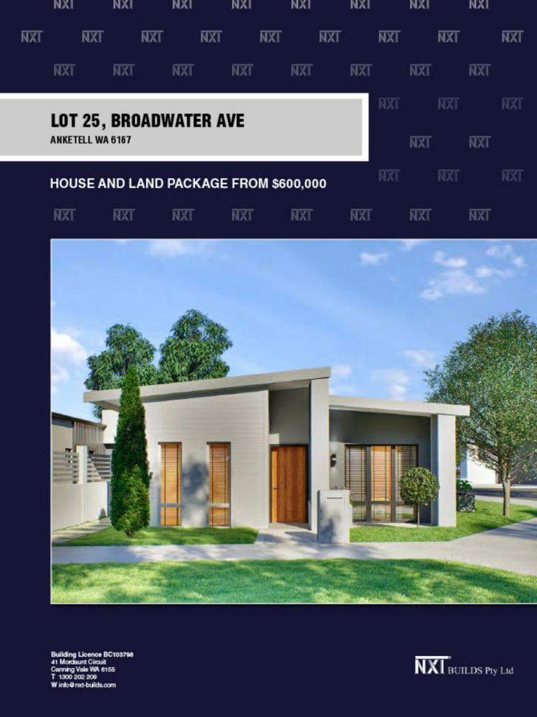 LOTS 25 BROADWATER AVENUE & TABOURIE WAY, ANKETELL, WA 6167