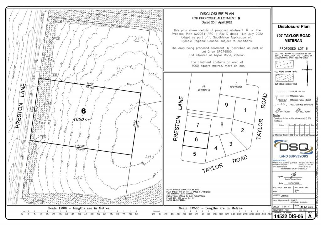 Lot 6 "Acres On Taylor", Veteran, QLD 4570