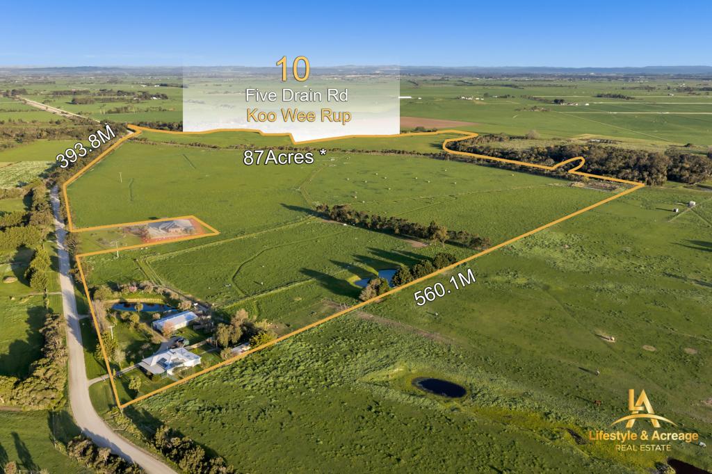 10 NUMBER FIVE DRAIN RD, KOO WEE RUP, VIC 3981